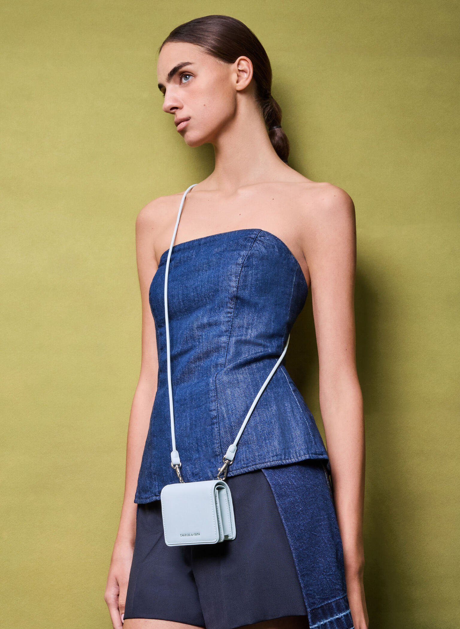 Lyla Knotted-Strap Wallet, Sea Salt Blue, hi-res