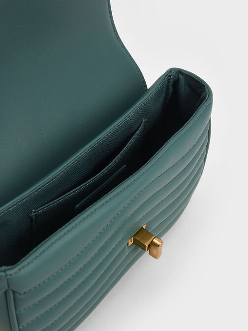 Aubrielle Panelled Crossbody Bag, Teal, hi-res