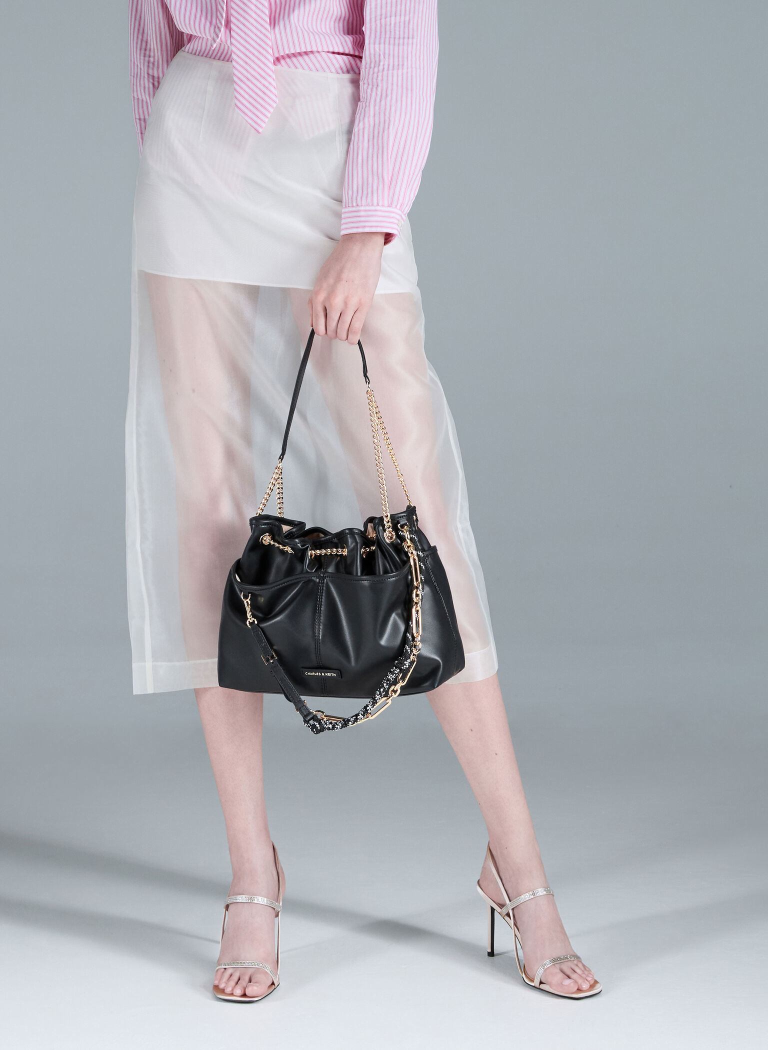 Addison Knotted-Rope Tote Bag, Black, hi-res