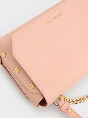 Clea Chain-Handle Bag, Pink, hi-res