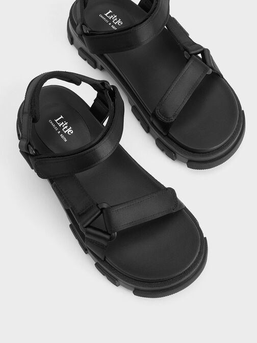 兒童厚底休閒涼鞋, 黑色特別款, hi-res
