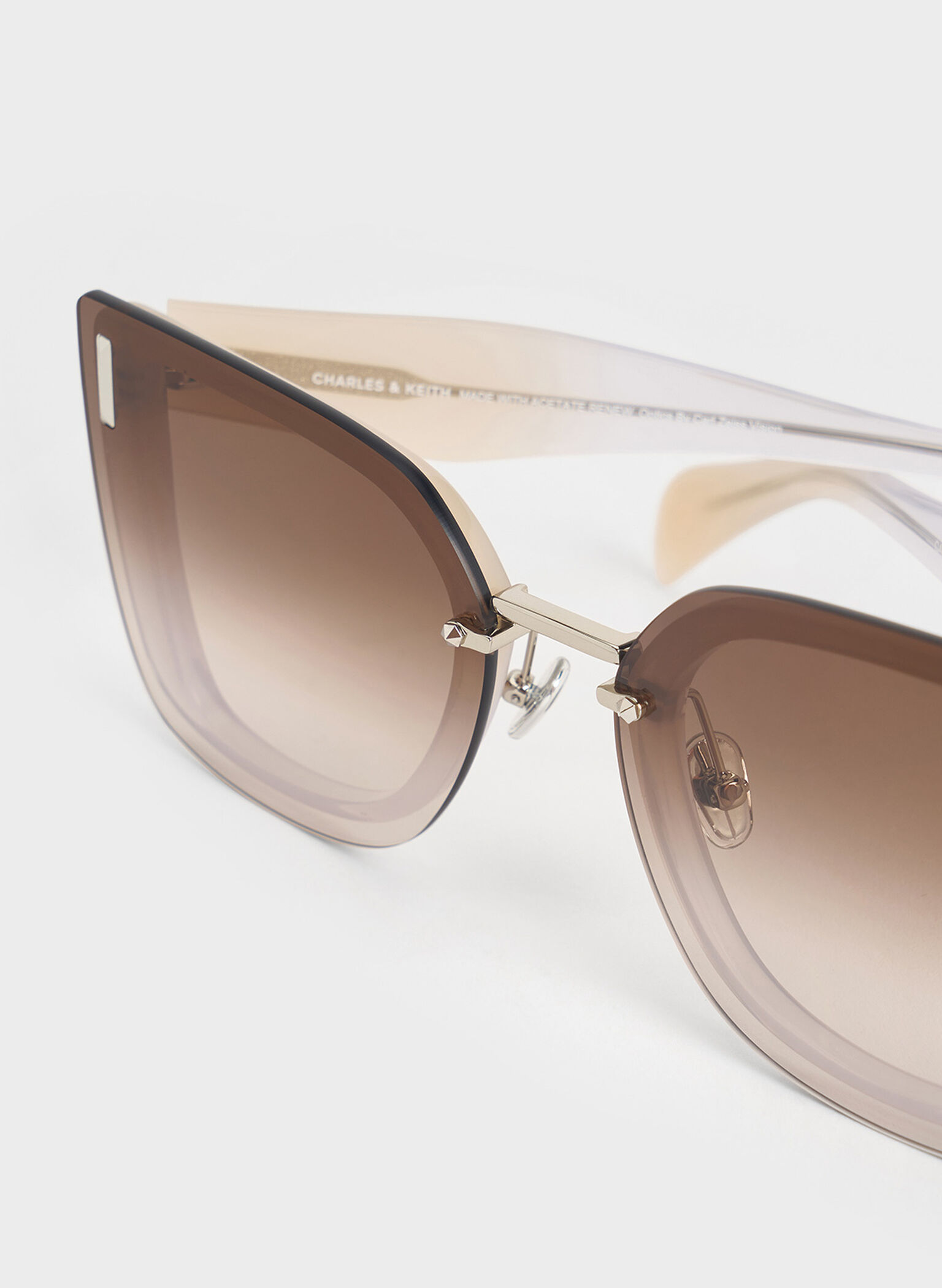 Gafas de sol Jill de acetato reciclado con forma geométrica de mariposa, Multicolor, hi-res