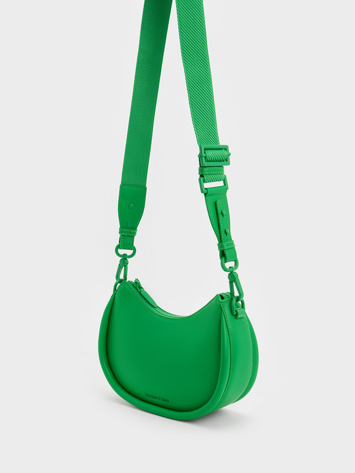 Green Lana Curved Shoulder Bag - CHARLES & KEITH MX