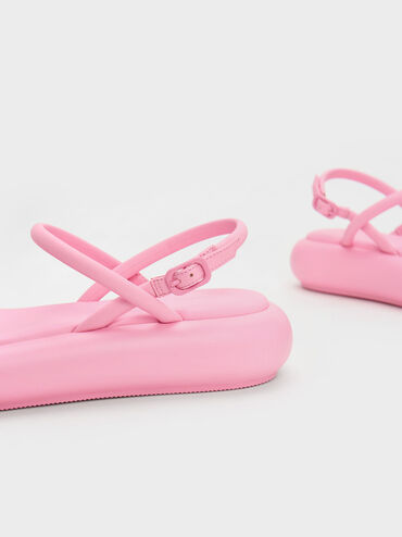 Keiko Padded Flatform Sandals, Pink, hi-res