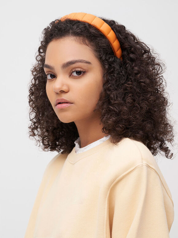 Padded Headband, Orange, hi-res