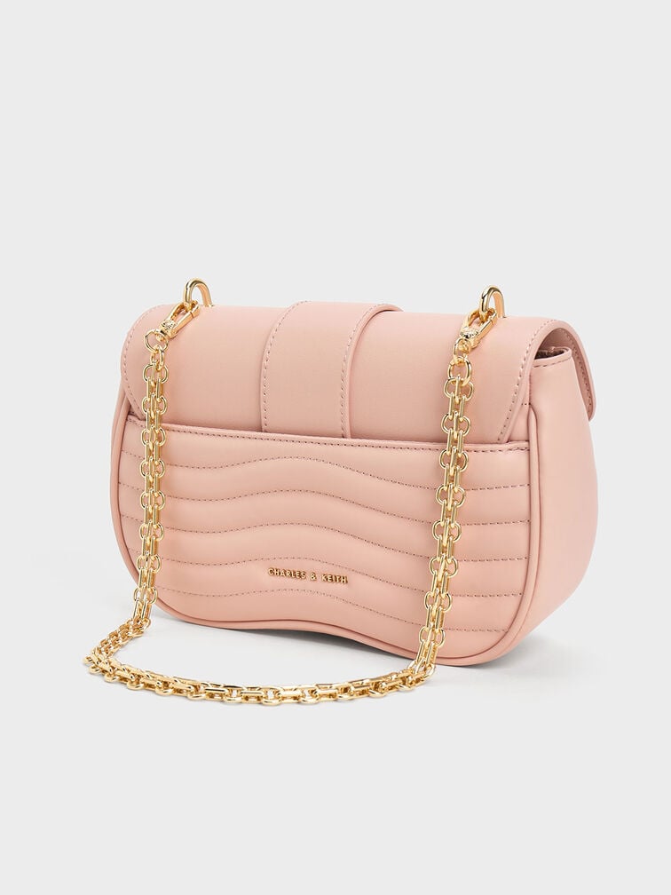 Bolso cruzado Aubrielle con paneles, Rosa, hi-res