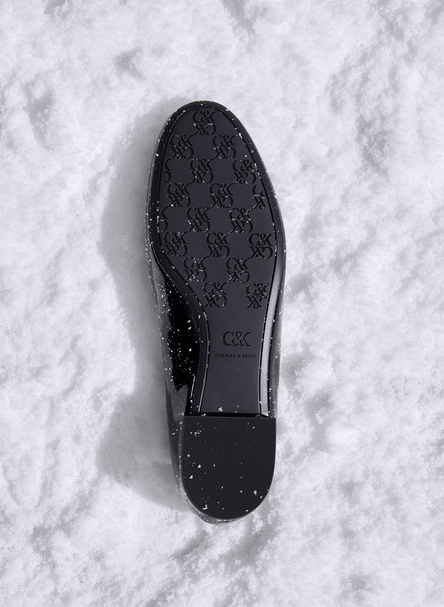 Leather & Patent Double-Strap Mary Jane Flats, Black, hi-res