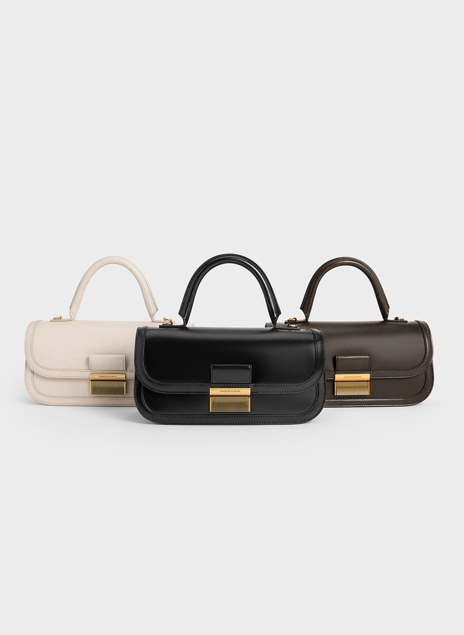 Charlot Elongated Top Handle Bag, Oat, hi-res