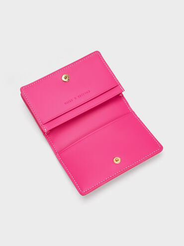 Astra Contrast Trim Wallet, Fuchsia, hi-res