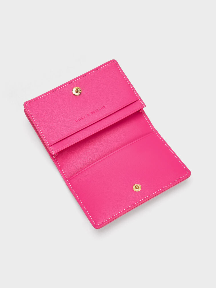 Astra Contrast Trim Wallet, Fuchsia, hi-res