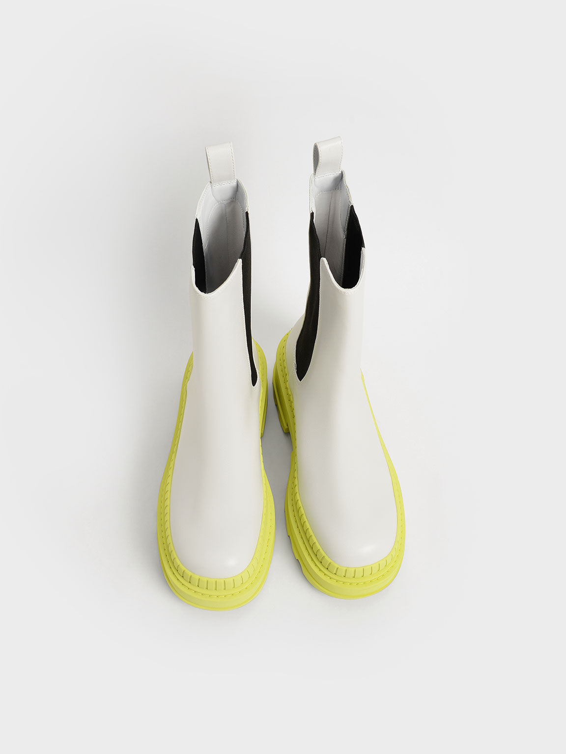 Rhys Coloured Sole Chelsea Boots​, Lime, hi-res