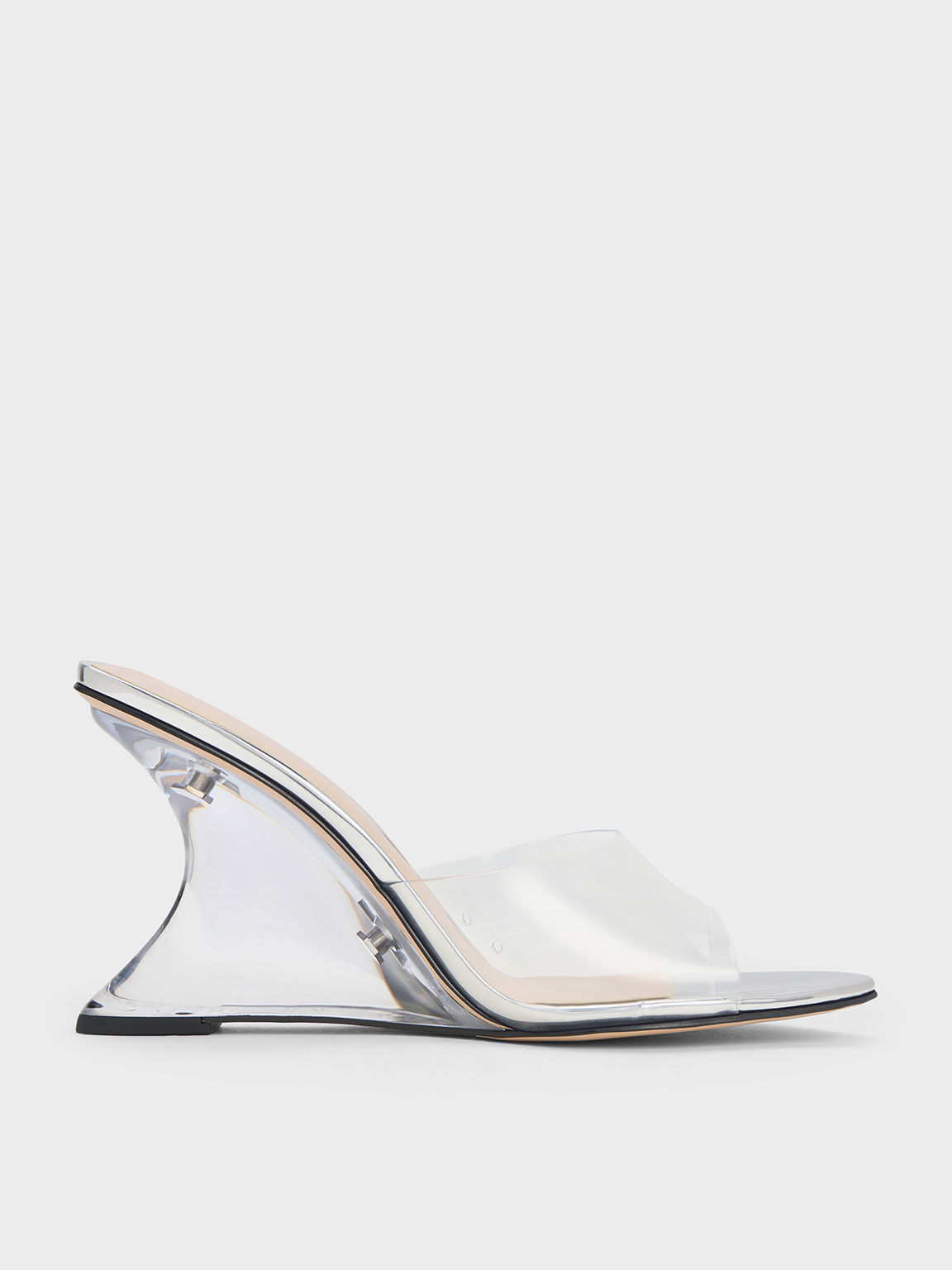 White and clearance silver wedges