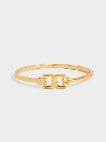 Gabine Cuff Bangle, Gold, hi-res