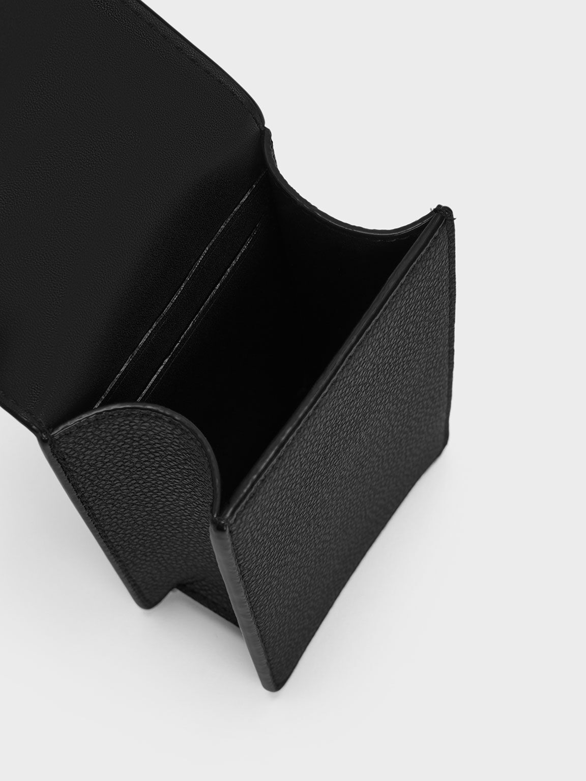 Chain Strap Ring-Detail Mini Bag, Black, hi-res