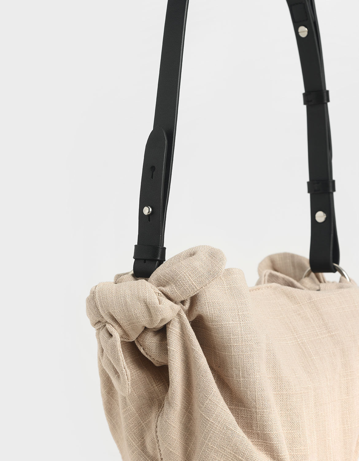 linen bucket bag