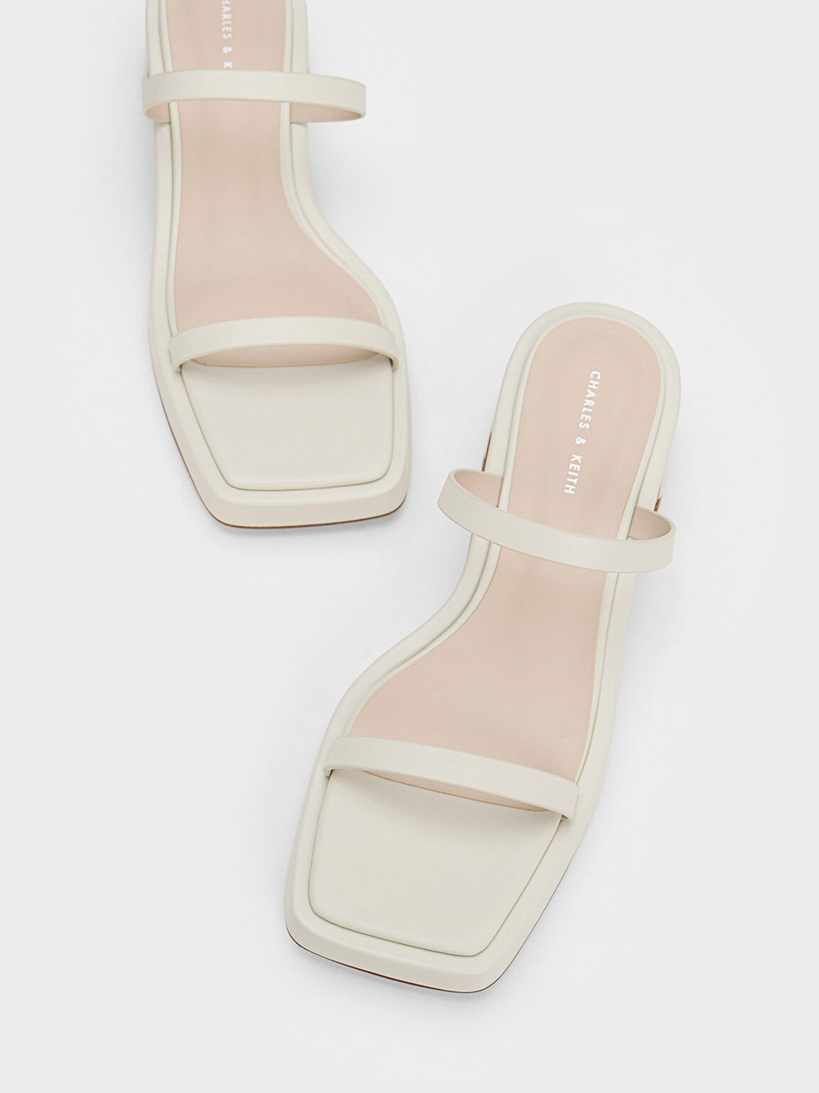 Square-Toe Platform Sandals, Chalk, hi-res