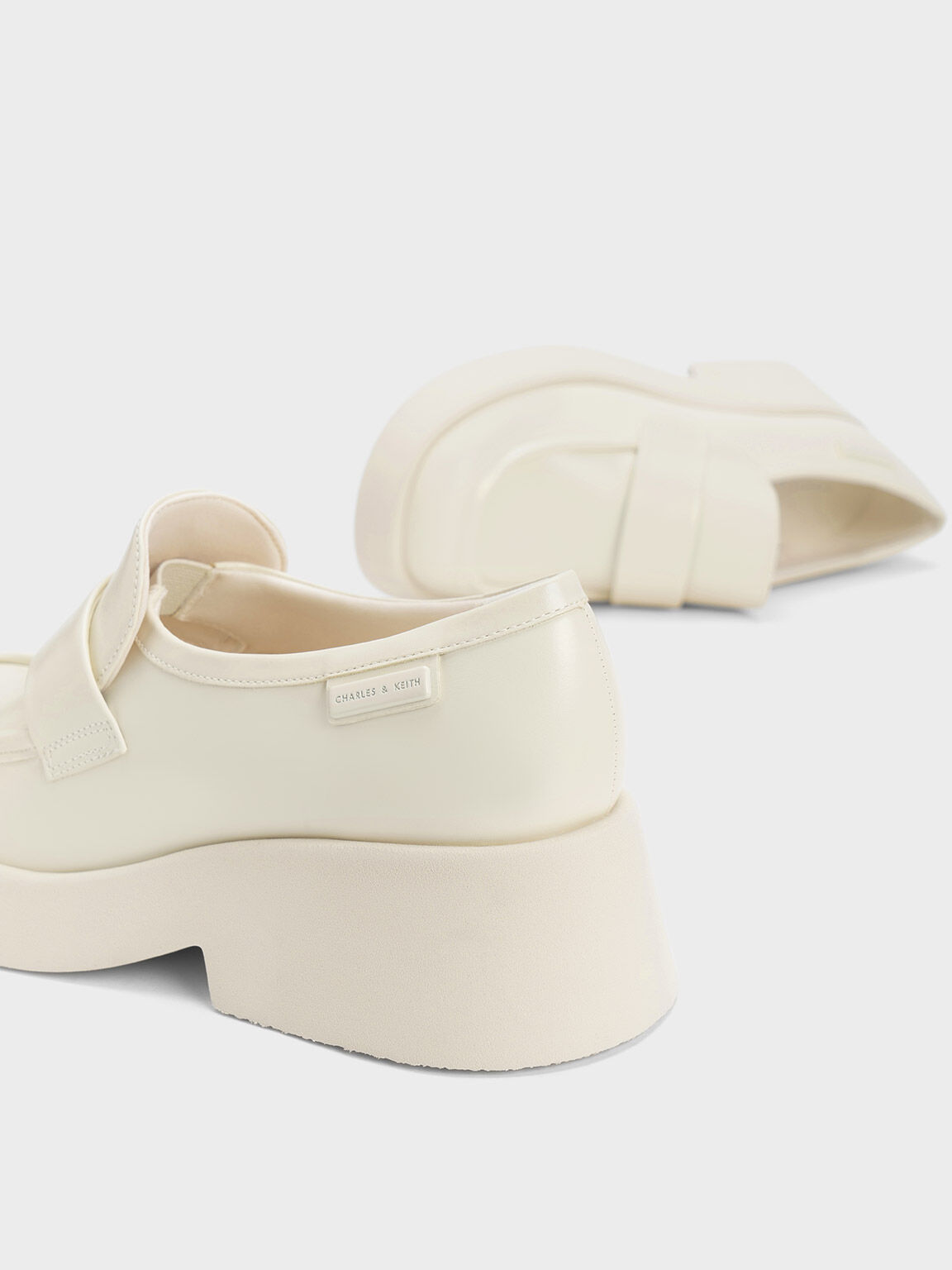 Chunky patent loafers store