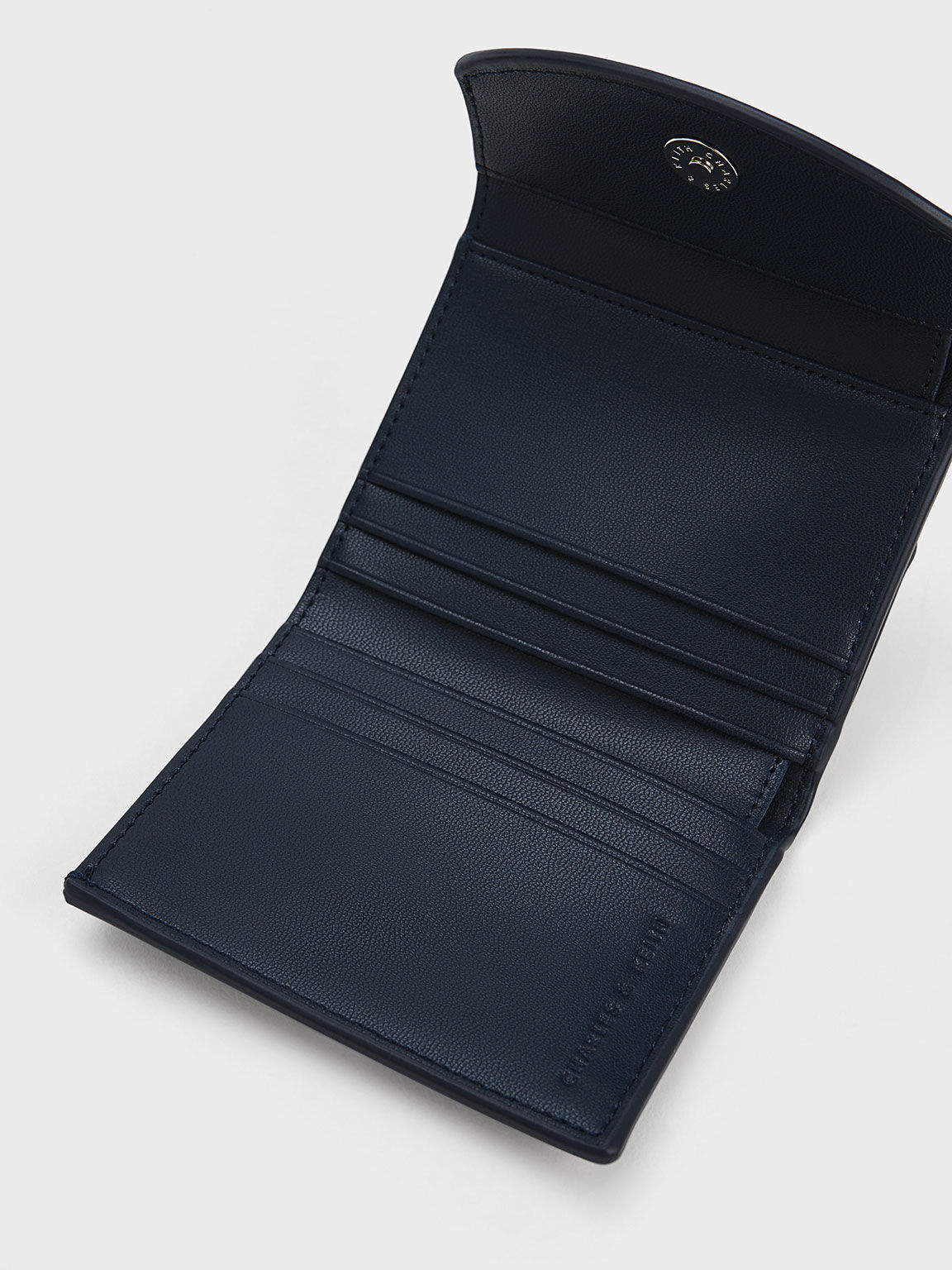 Cartera pequeña Alouette con puntadas contraste, Azul marino, hi-res