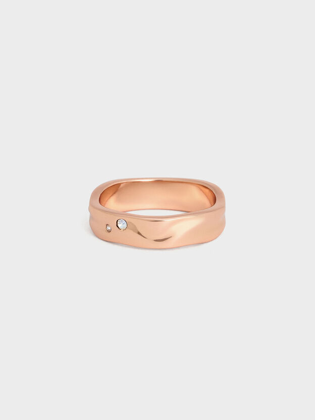 Bague sculpt&eacute;e Ottilie, Or Rose, hi-res