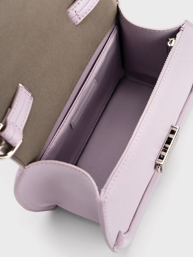 Leona Sculptural Top Handle Bag, Lilac, hi-res