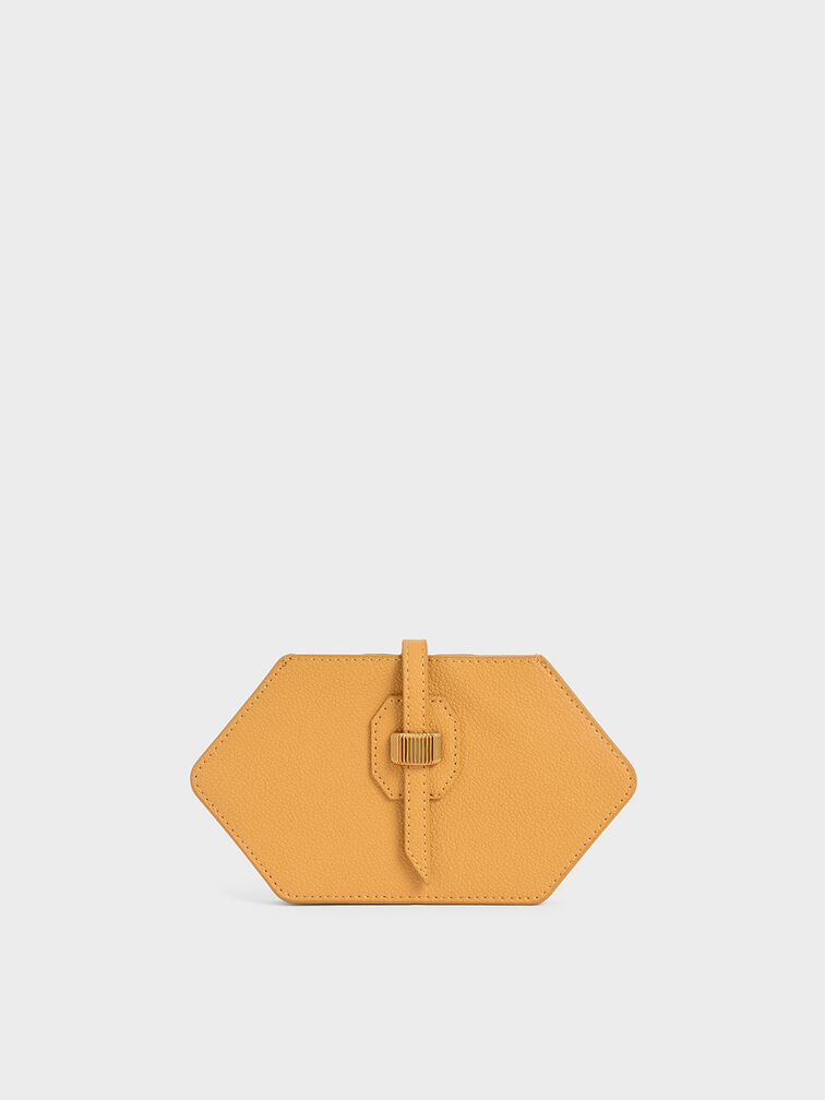 Hexagon Card Holder, Yellow, hi-res