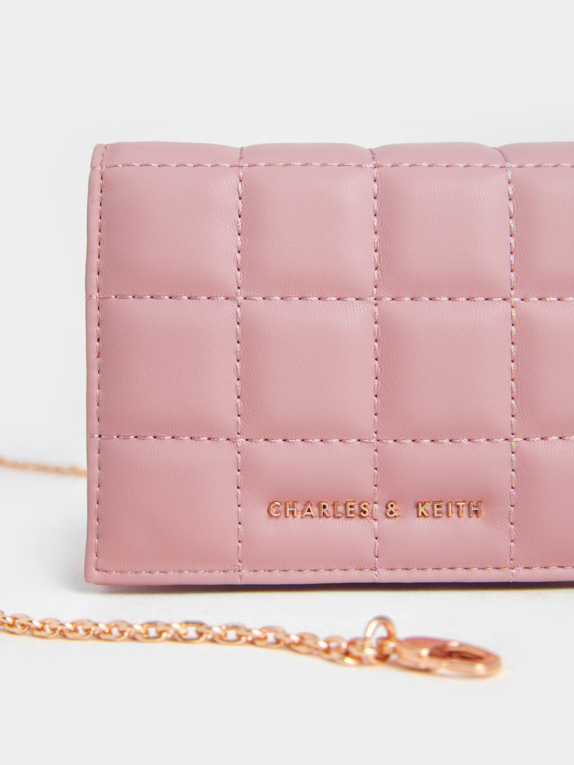 Pink Quilted Mini Short Wallet CHARLES KEITH US