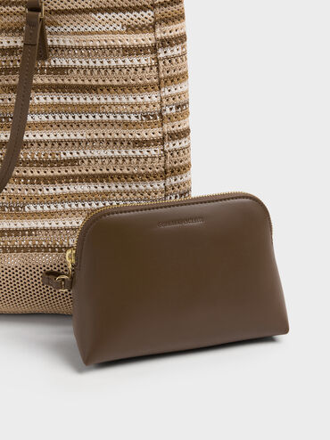 Ida 編織大托特包, Multi Brown, hi-res