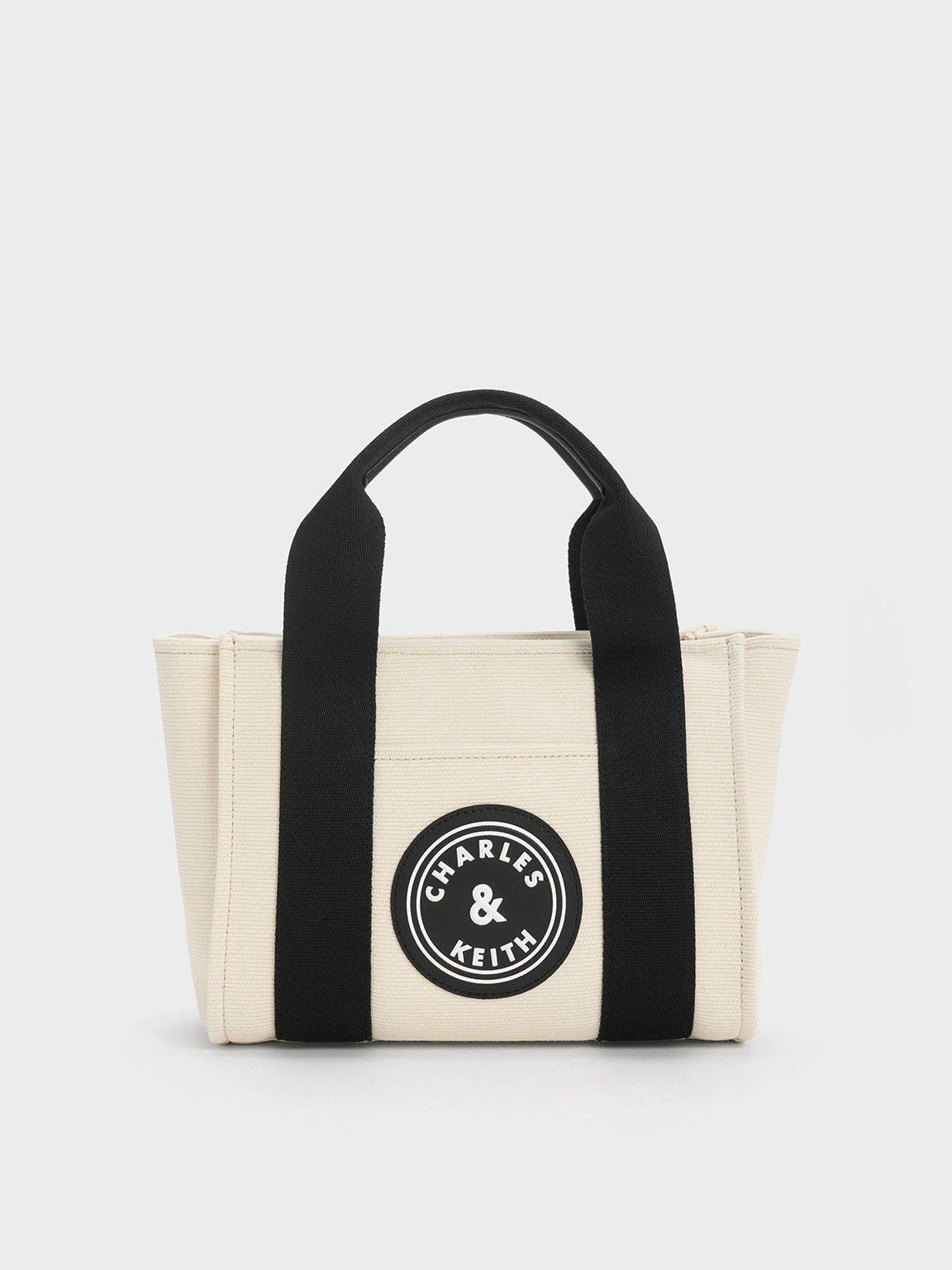 Canvas Contrast-Trim Tote Bag, Multi, hi-res