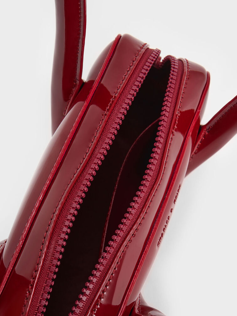 Lula Patent Double Handle Bag, Red, hi-res