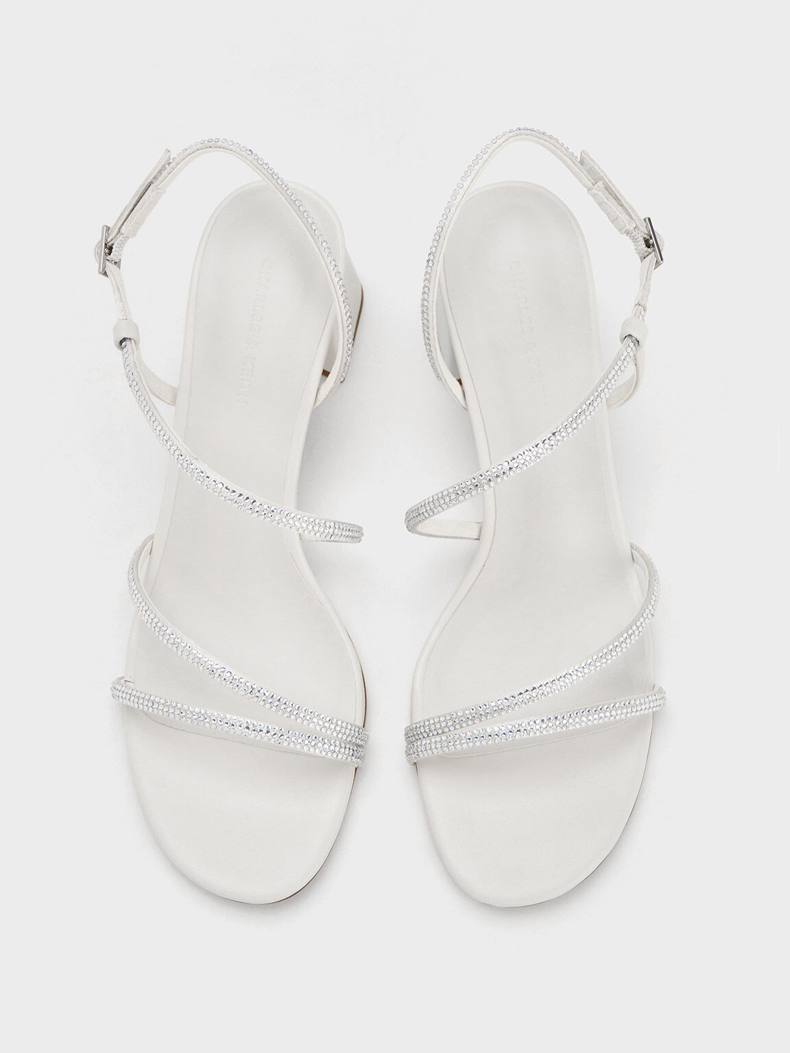 White sparkle sandals outlet