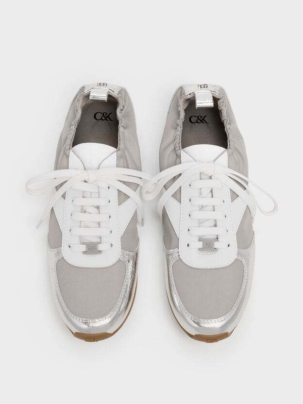 Jace Metallic Sneakers, Silver, hi-res