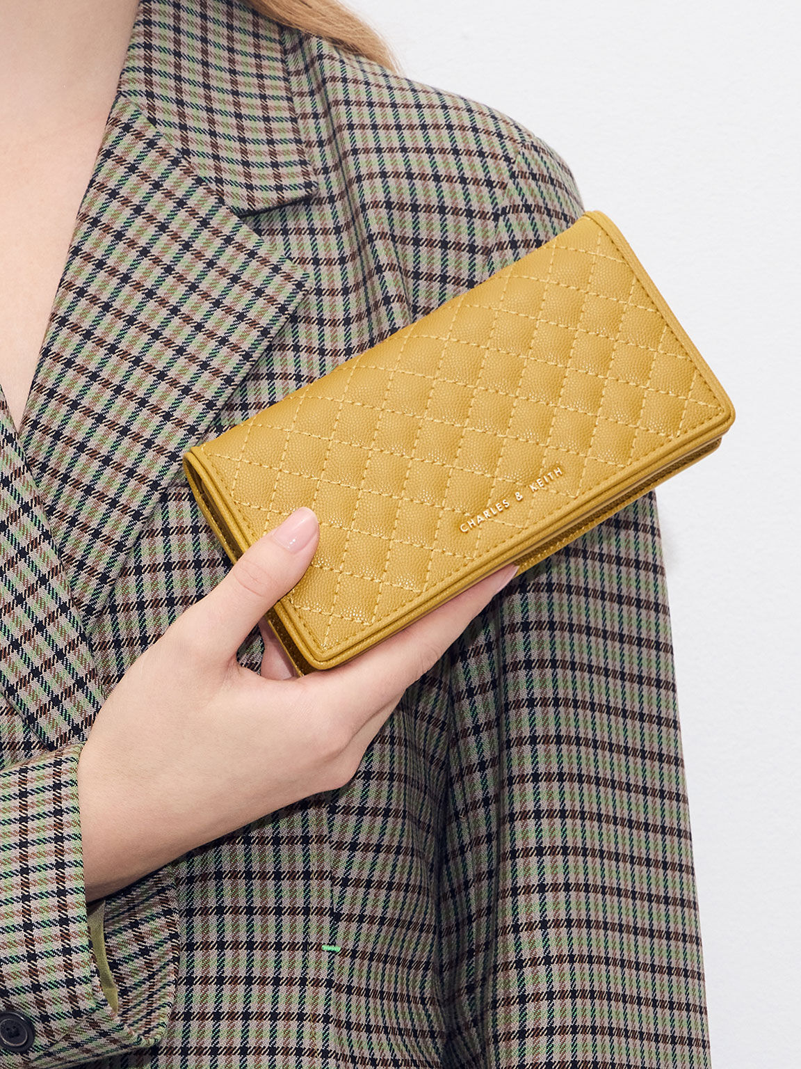 Quilted Pouch, Mustard, hi-res