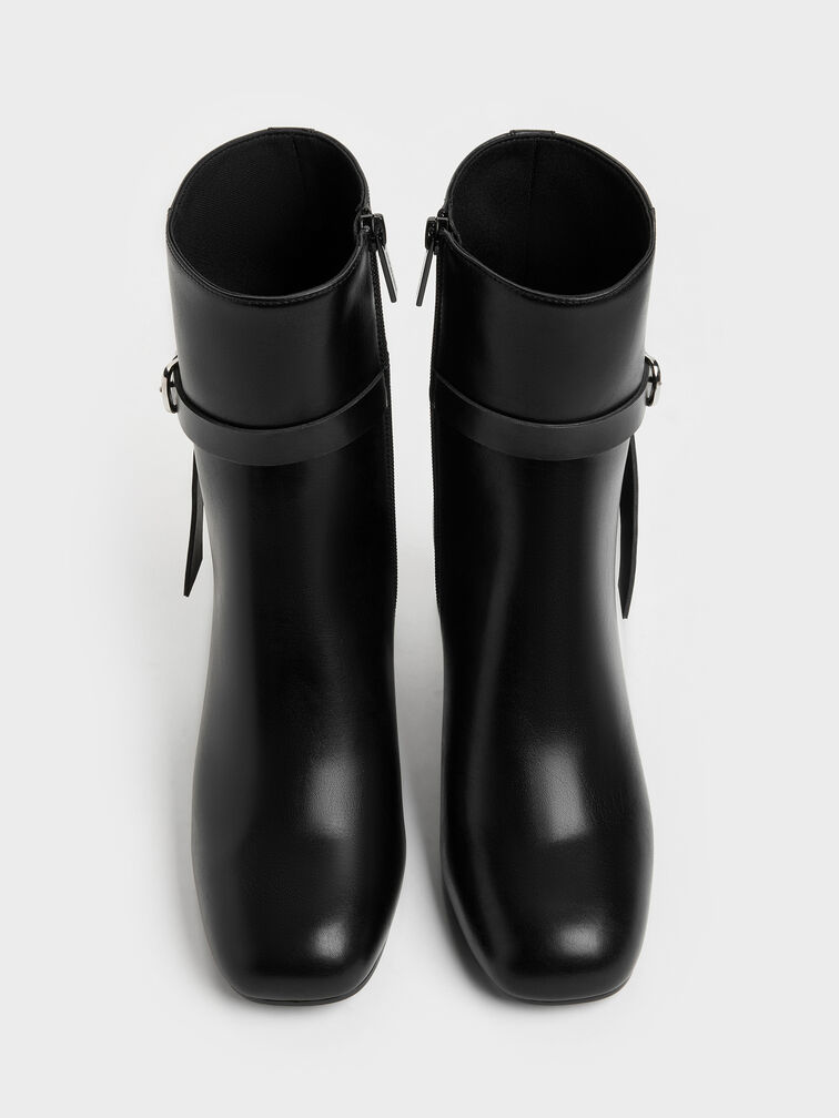 Eliza Block-Heel Ankle Boots, Black, hi-res