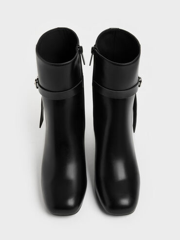 Eliza Block-Heel Ankle Boots, Black, hi-res