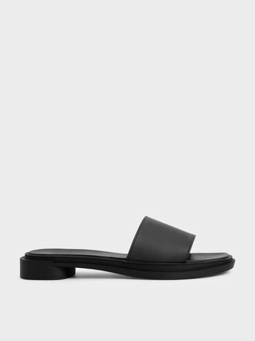 Slide Sandals, Black, hi-res