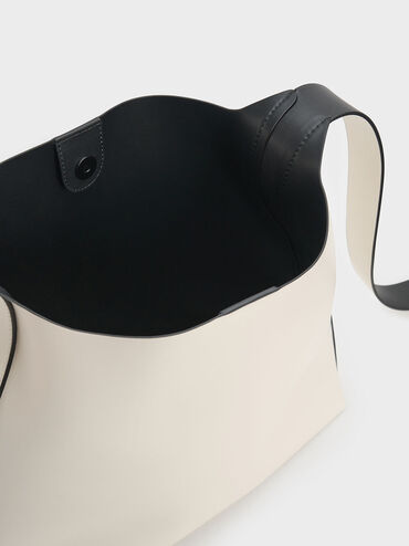Bolso tote Edna, Crema, hi-res