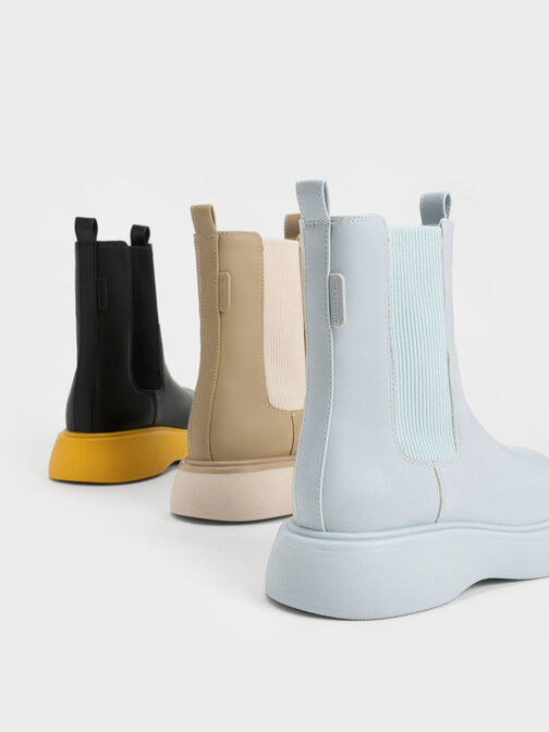 Girls- Double Pull Tab Chelsea Boots, Sand, hi-res