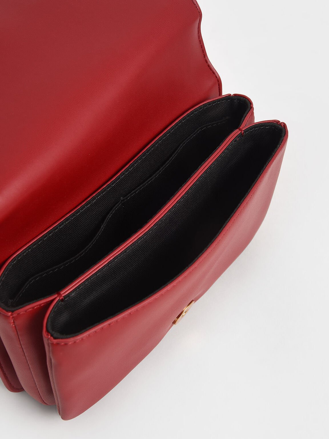 Beaded Handle Crossbody Bag, Red, hi-res