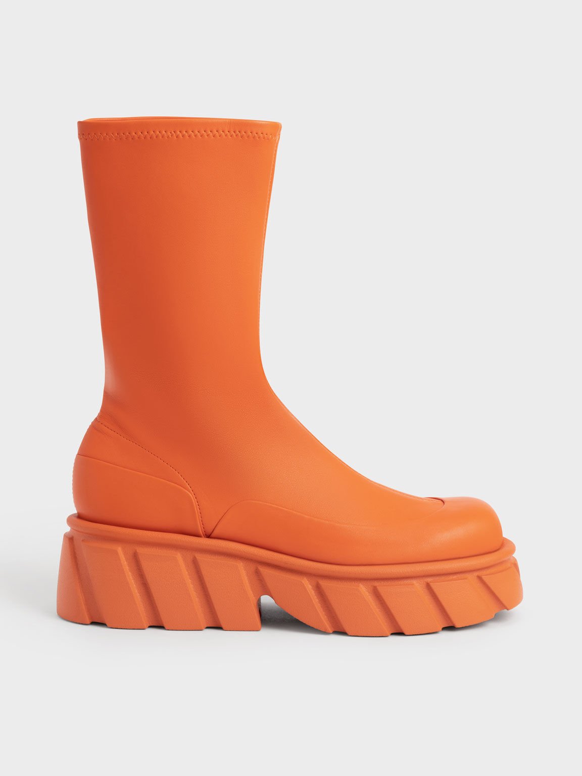 Aberdeen 厚底襪靴, 橘色, hi-res