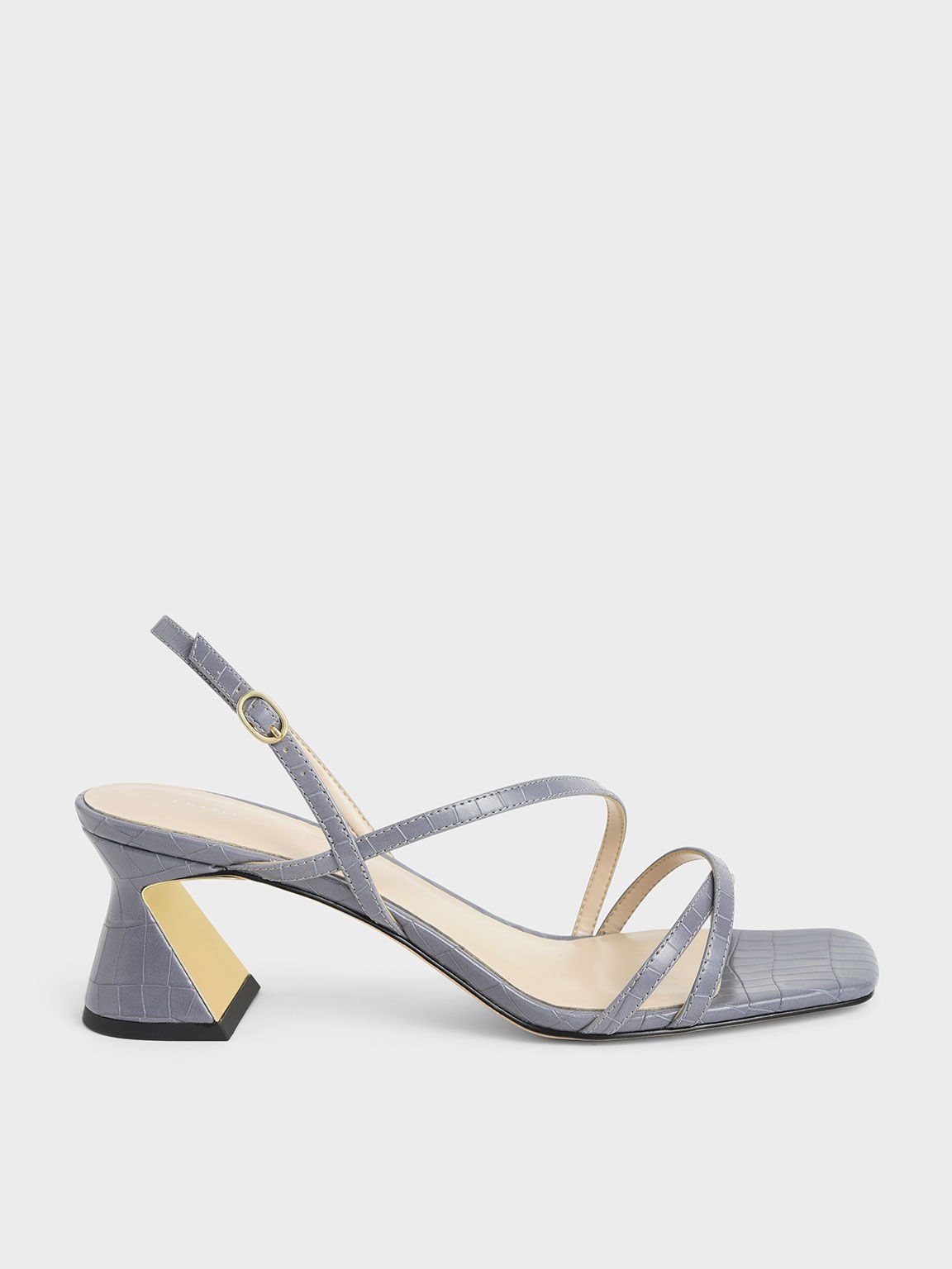 Croc print sandals top