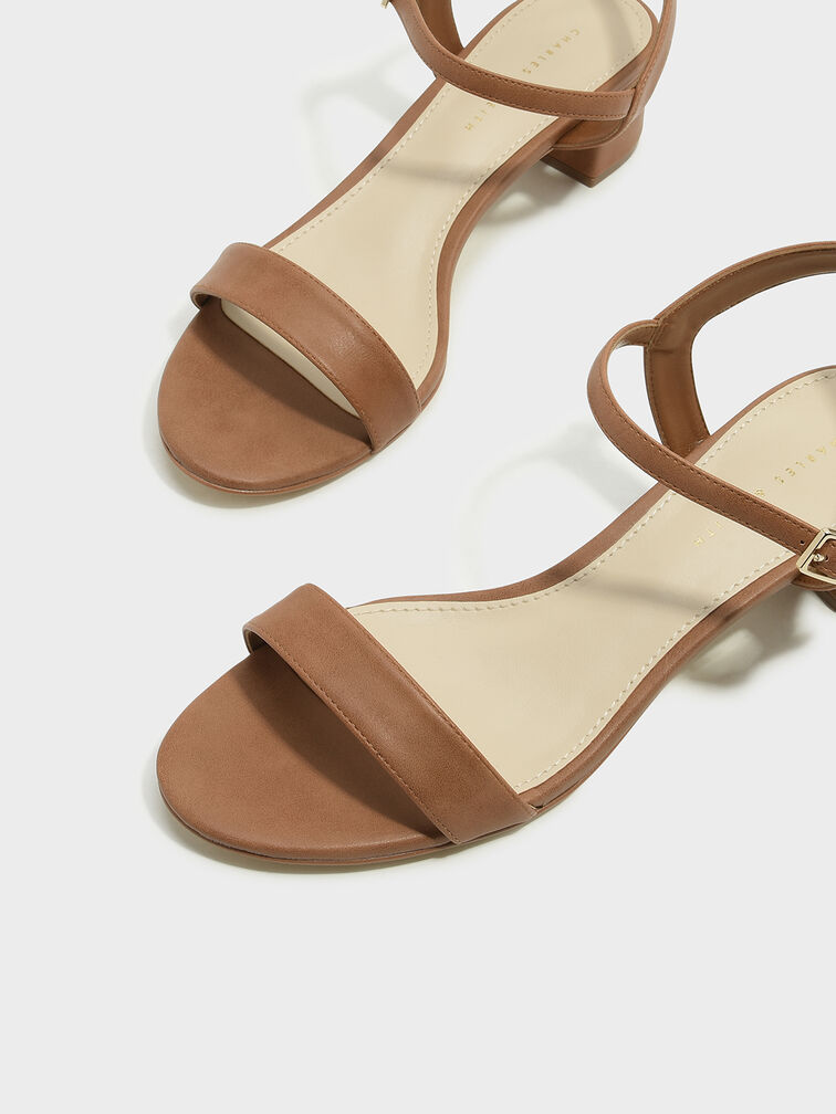 Basic Open-Toe Sandals, Camel, hi-res
