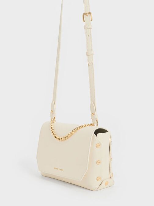 Clea Chain-Handle Bag, Cream, hi-res