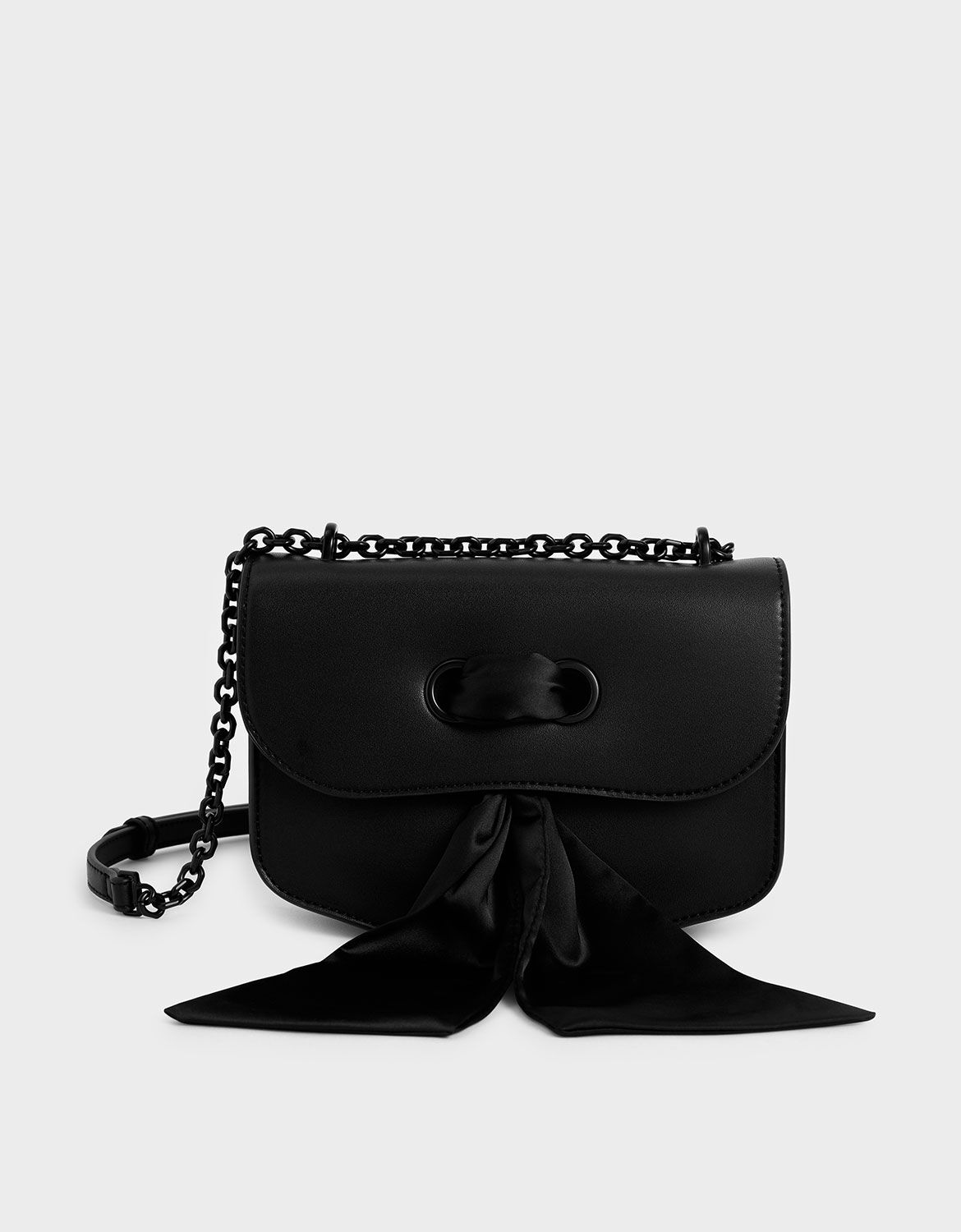 Satin pleated best sale scarf trapeze bag