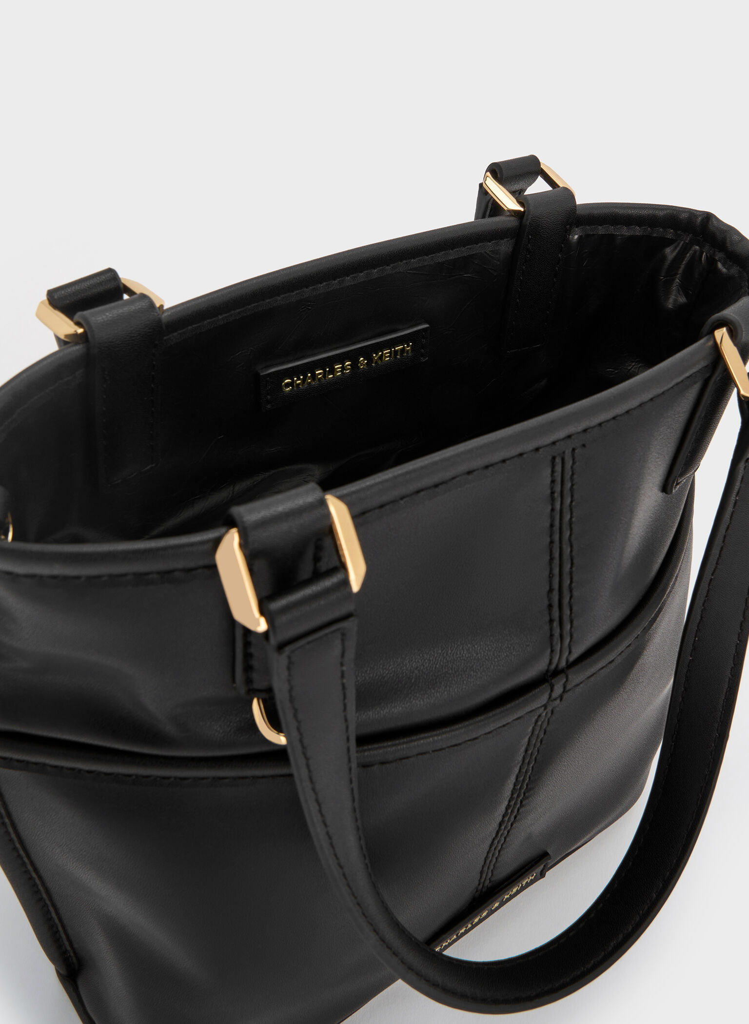 Addison Knotted-Rope Double-Handle Tote Bag, Black, hi-res