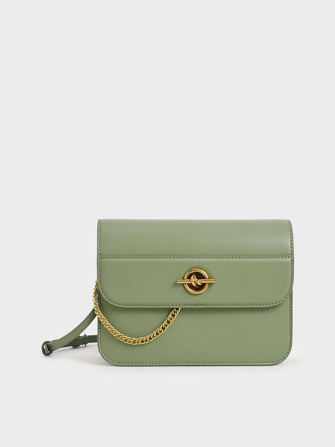 charles and keith textured chain handle bag
