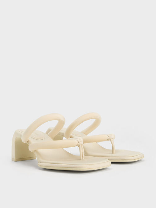 Toni Puffy-Strap Thong Sandals, Chalk, hi-res