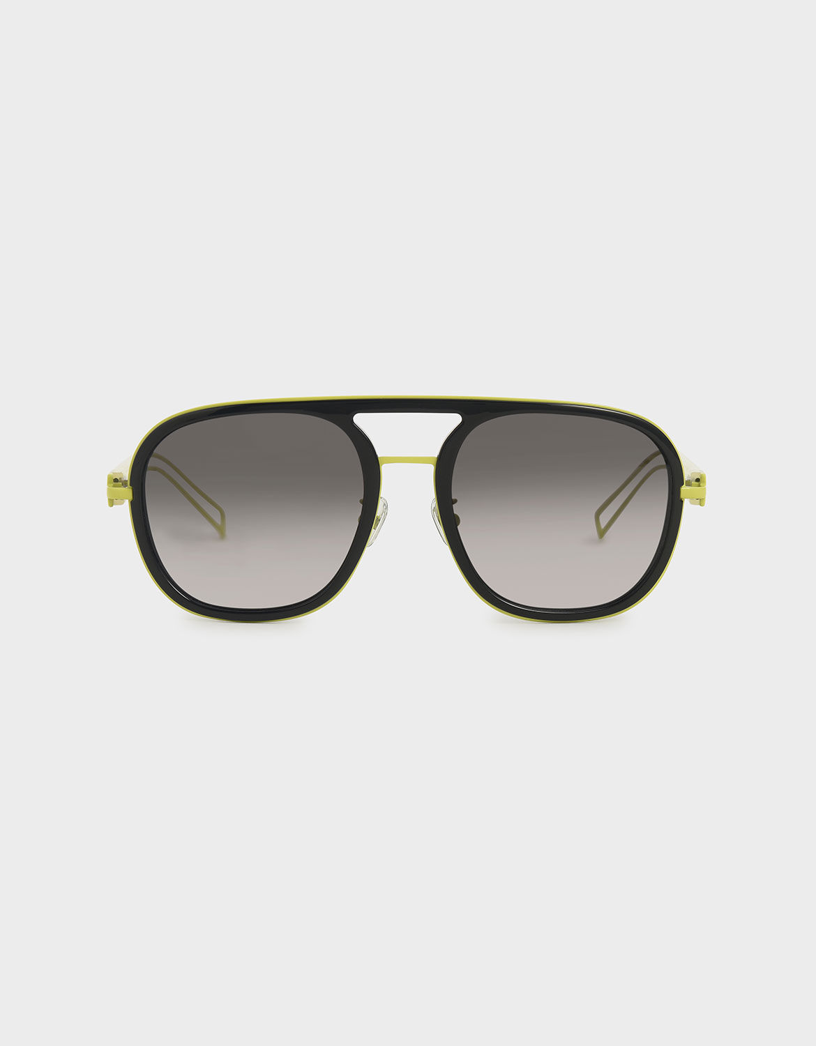 Black double bridge sunglasses clearance