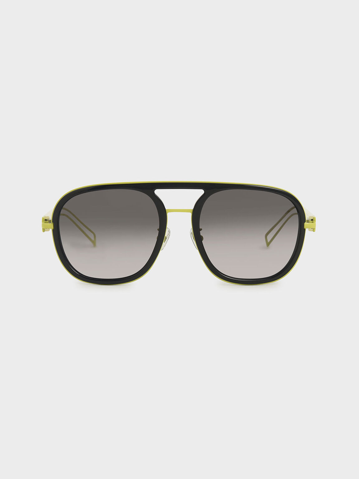 Double Bridge Sunglasses, Black, hi-res