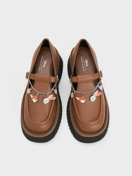 Judy Hopps Chain-Strap Mary Janes, Brown, hi-res