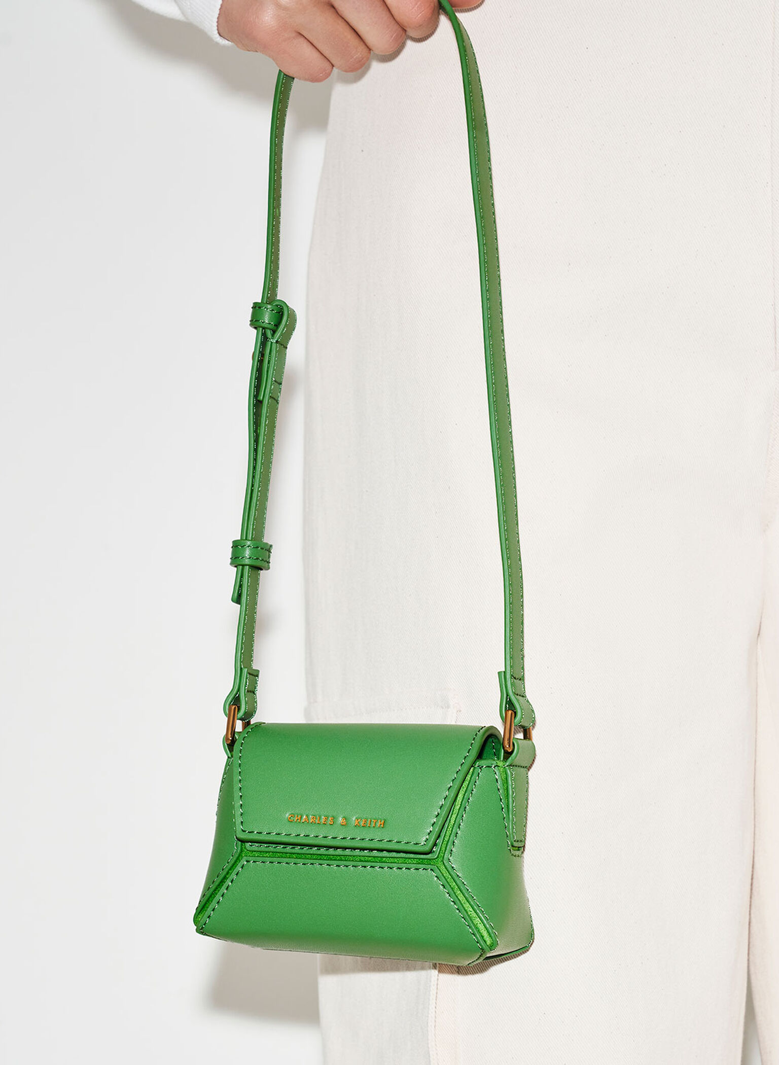 Nasrin Geometric Mini Bag - Green